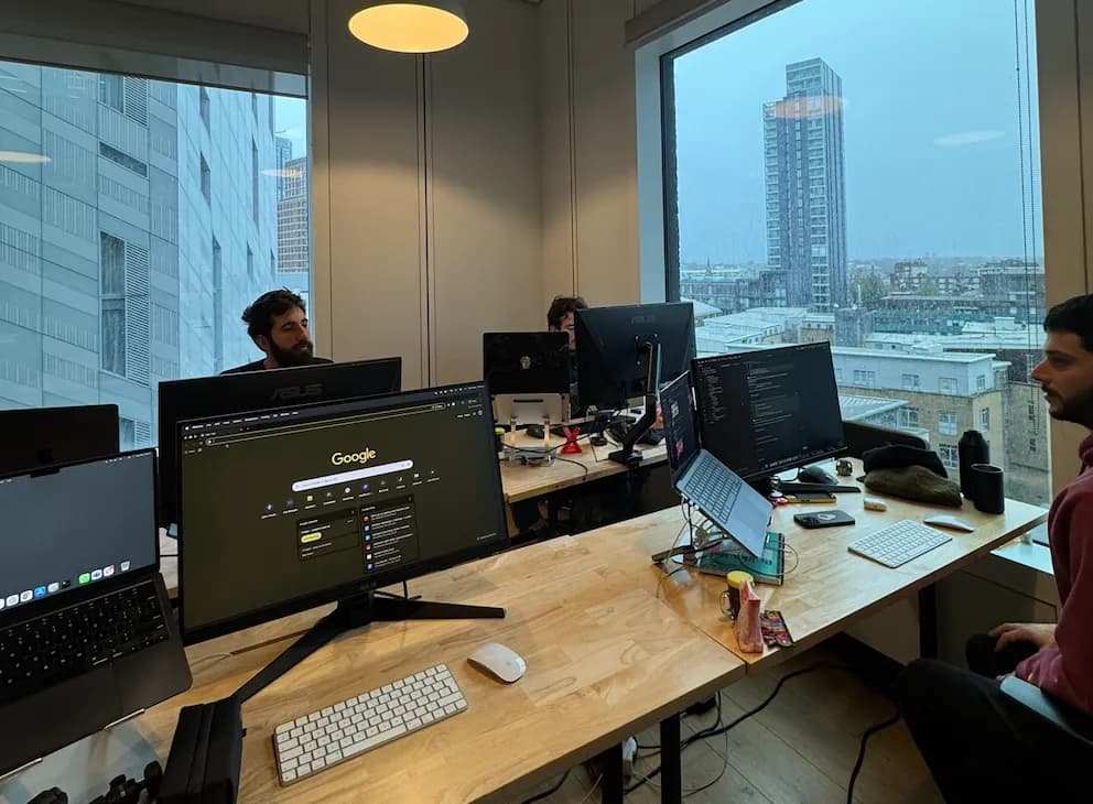 Marblism team working at the office