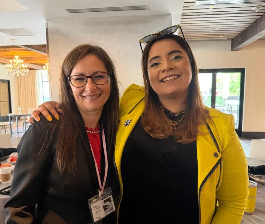 Marblism team members sharing a moment at an event