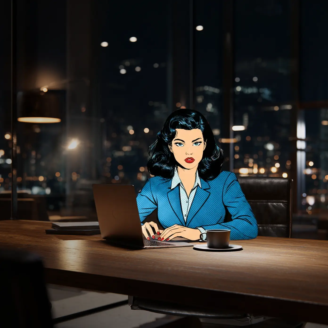 The world’s asleep. Linda reviews your contract.