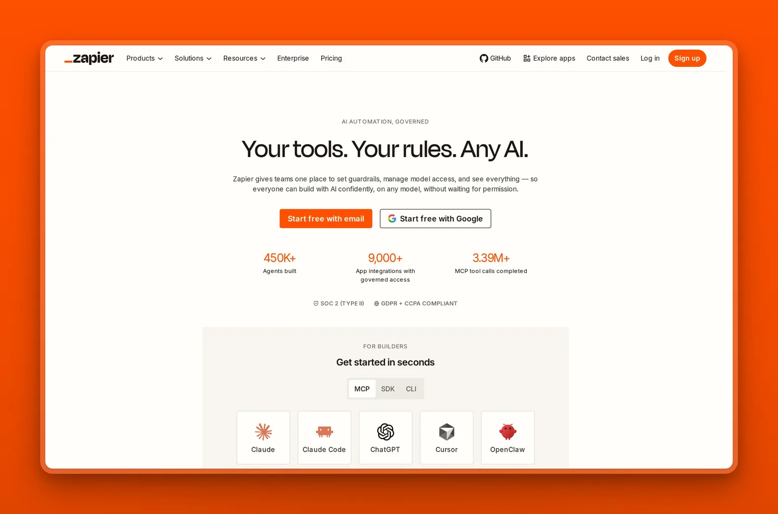 Zapier connecting small-business apps in a no-code workflow