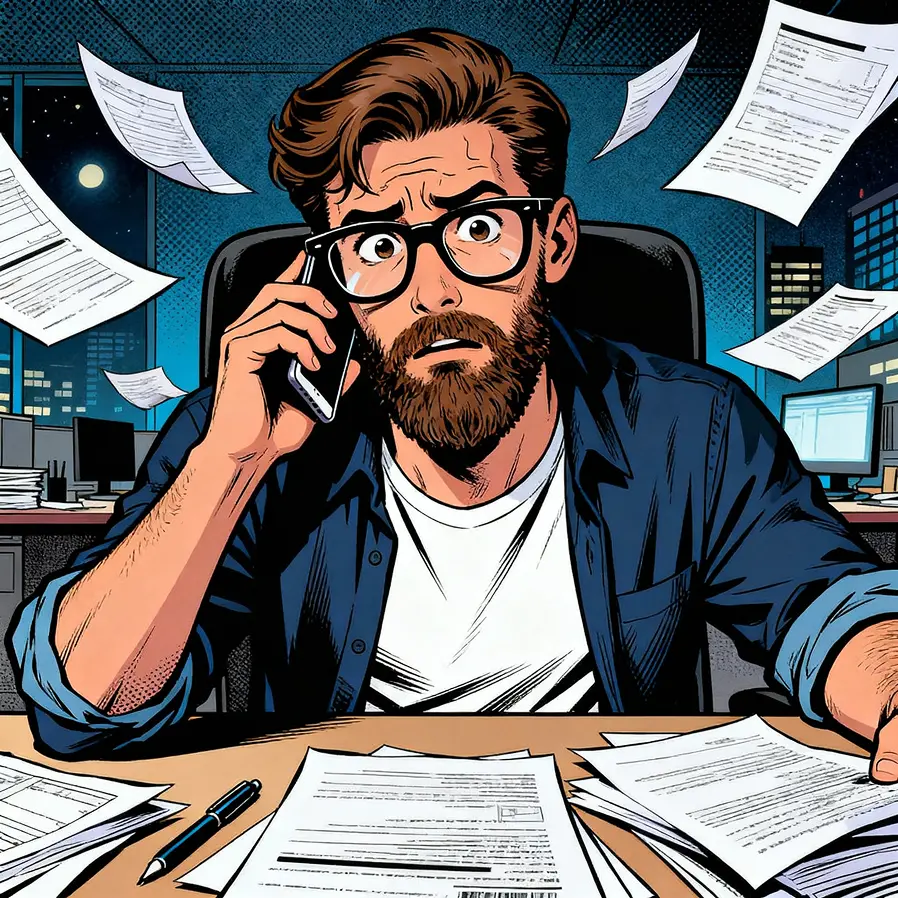 Overwhelmed business owner